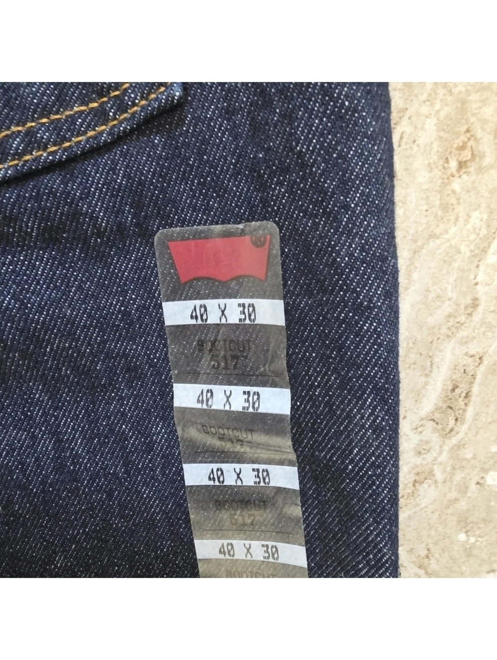 LEVI'S 517 Jeans Mens Bootcut Fit Dark Denim Size 40 X 30 Minimalist Work Preppy
